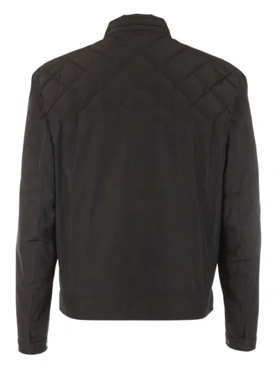 Moncler Quilted Diamond-pattern Jacket In Black