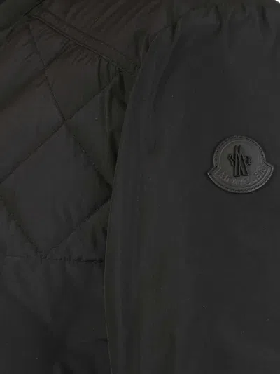 Moncler Quilted Diamond-pattern Jacket In Black