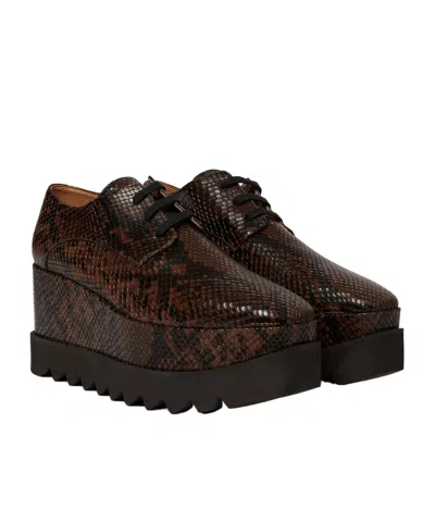 Stella Mccartney Sneakelyse Sneakers In Python Print Polyuretan In Brown