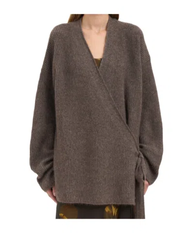 Uma Wang Brown Raccoon Fur Kimono-style Cardigan