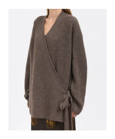 Uma Wang Brown Raccoon Fur Kimono-style Cardigan