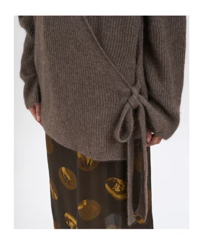 Uma Wang Brown Raccoon Fur Kimono-style Cardigan