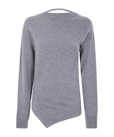 Rohe Two-way Deconstructed Sweater In Gray