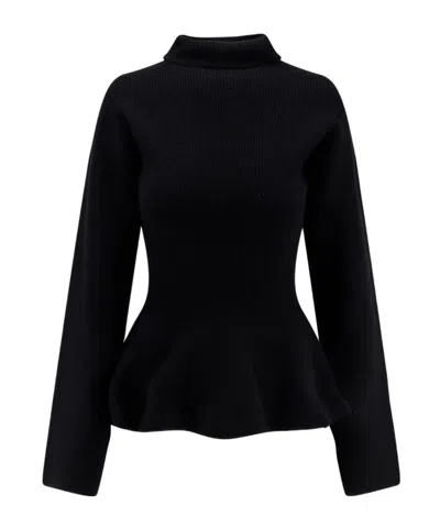 Rohe Sculptural Wool And Cashmere Turtleneck In Black