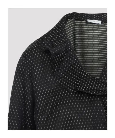 Dries Van Noten Asymmetrical Wrap Top With Draped Collar And Side Tie Detail In Gray