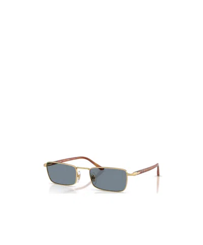 Persol Rectangular Frame Sunglasses In Gold