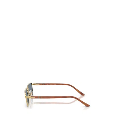 Persol Rectangular Frame Sunglasses In Gold