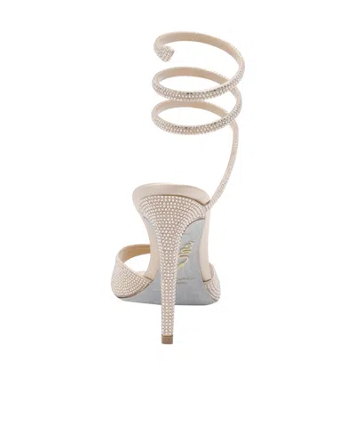 René Caovilla Heeled Sandals With Crystal Ankle Strap In Brown