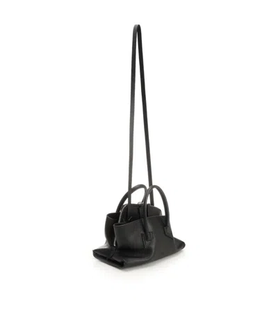 Attico Mini Bag With Structured Shape And Handles In Black