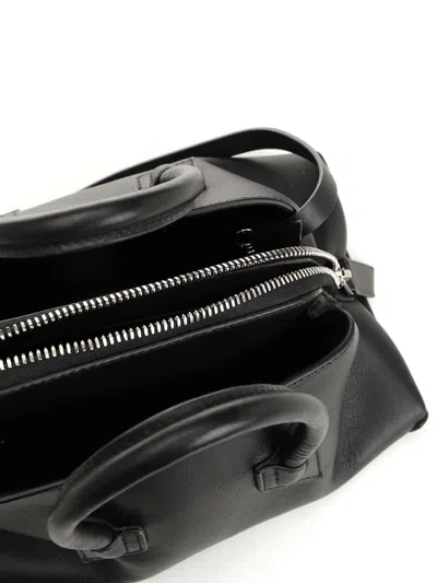 Attico Mini Bag With Structured Shape And Handles In Black