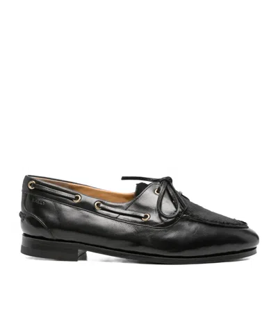 Bally Leather Lace-up Loafers In Black
