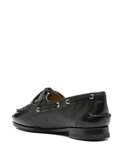 Bally Leather Lace-up Loafers In Black