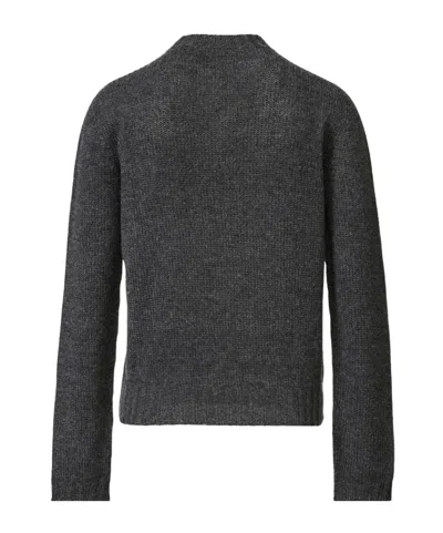 Fabiana Filippi Cashmere Sweater With Sequin Collar In Gray