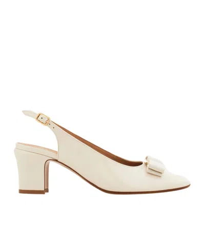 Ferragamo Women Mascarpone Vara Bow Slingback Pumps In Neutral