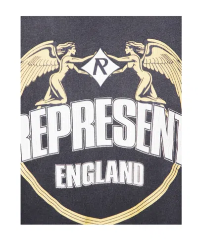 Represent Washed-effect Black Cotton Sweatshirt In Black