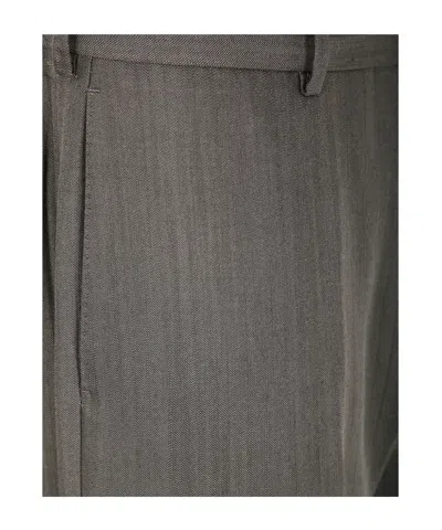 Paul Smith Tailored Trousers With Front Crease And Belt Loops In Black