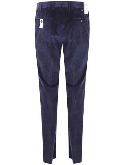 Pt01 Belt Loop Casual Pants In Blue