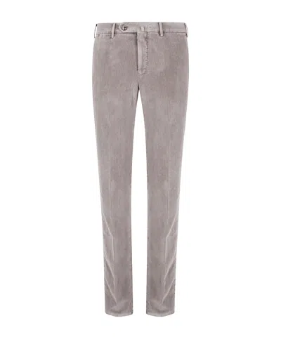 Pt01 Belt Loop Casual Pants In Gray