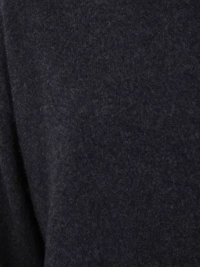 Uma Wang Knitwear Turtleneck Ribbed Distressed Hem Long Sleeves In Black