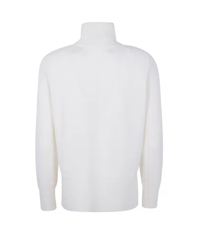Anneclaire Long-sleeved Sweater In White