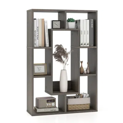 Hivvago 7-cube Geometric Bookshelf Modern Decorative Open Bookcase