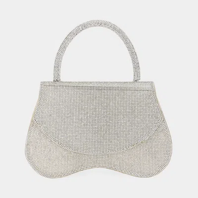 Fashnzfab Bling Studded Flat Top Handle Flap Evening Bag / Crossbody Bag In Multi