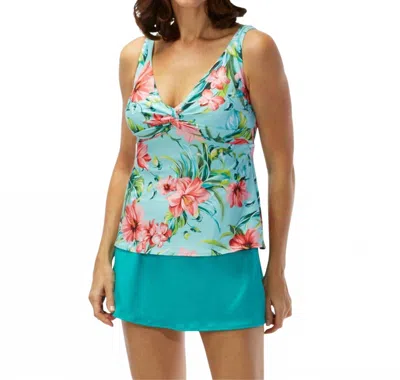 Roxanne Dd-cup Two-piece Twist Front Tankini Set In St Augustine Floral In Multi