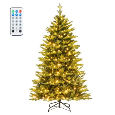 Hivvago Artificial Xmas Tree Hinged With 11 Lighting Modes And Remote Control