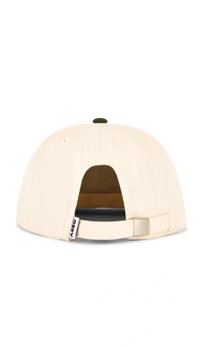 Obey Collegiate 6 Panel Strapback In Neutral