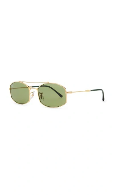 Ray Ban Rectangular Sunglasses In Green