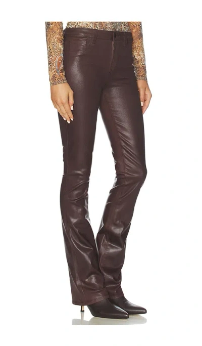 L'agence Ruth High Rise Bootcut Jean In Espresso Coated In Brown