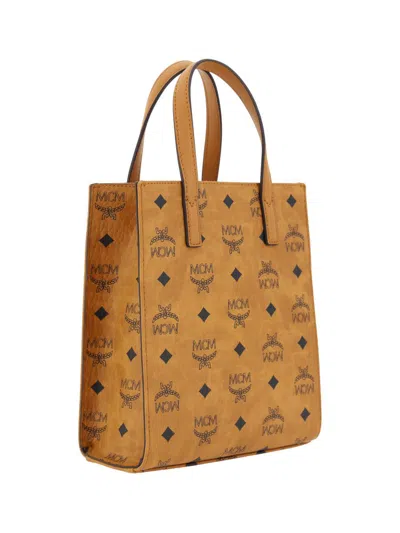 Mcm Aren Mini Tote Handbag In Brown