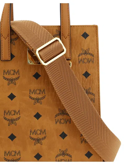 Mcm Aren Mini Tote Handbag In Brown