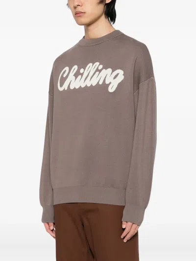 Chocoolate Crew Neck Jumper In Brown