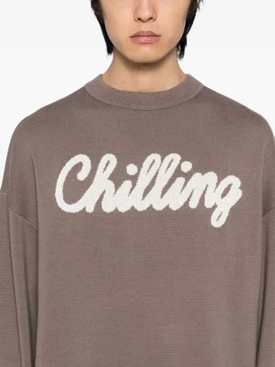 Chocoolate Crew Neck Jumper In Brown