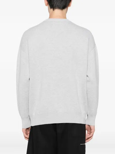 Chocoolate Intarsia Knit-logo Jumper In Gray