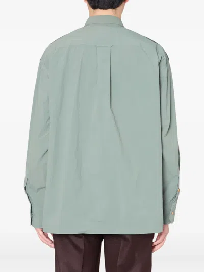 Kolor Beaded-embellishment Shirt In Green