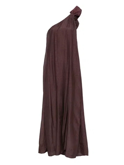 Mes Demoiselles Rose-embellished One-shoulder Dress In Purple