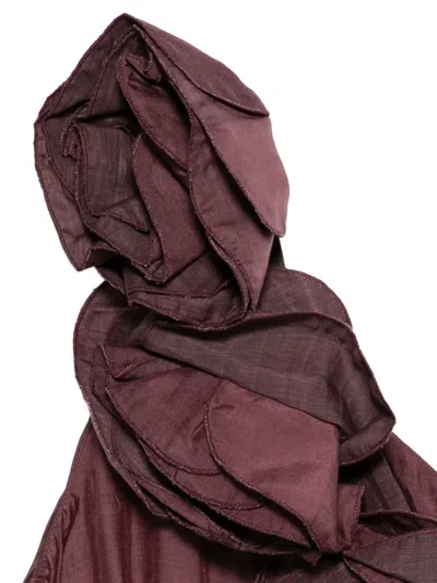 Mes Demoiselles Rose-embellished One-shoulder Dress In Purple