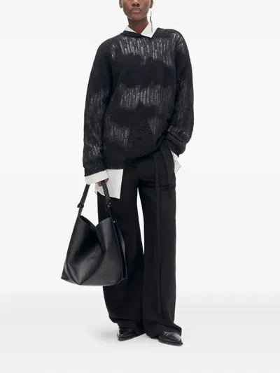 Ann Demeulemeester Anneke Comfort Tailored Trousers In Black
