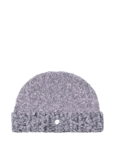 Ader Error Ribbed-knit Beanie Hat In Purple