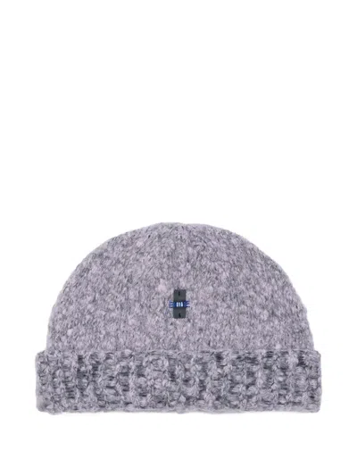 Ader Error Ribbed-knit Beanie Hat In Purple