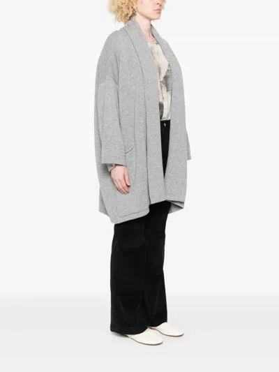 19 Andrea's 47 Open-front Oversized Jacket In Gray