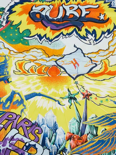 Pre-owned Hermes 1999-2007 The Alfee 25th Anniversary Aube Libre Comme Lange Silk Scarf Scarves In Blue