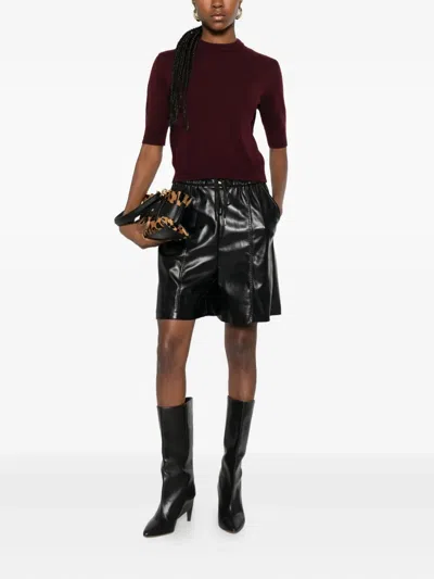 Pinko Elasticated-waist Shorts In Black