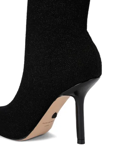 Kurt Geiger 95mm Regent Point Metallic-pointed Sock Boot In Black