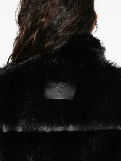 Patrizia Pepe Faux Fur Jacket In Black