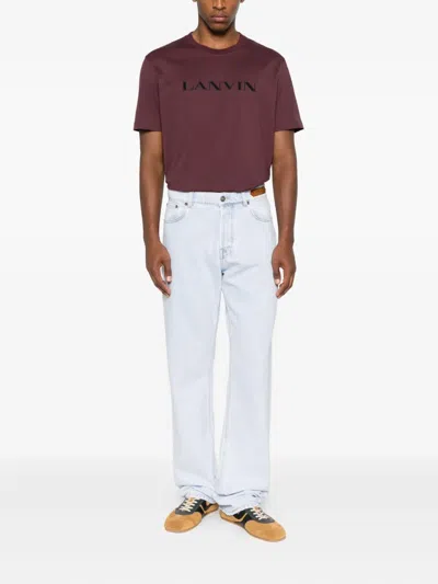 Lanvin Logo-patch Jeans In Blue