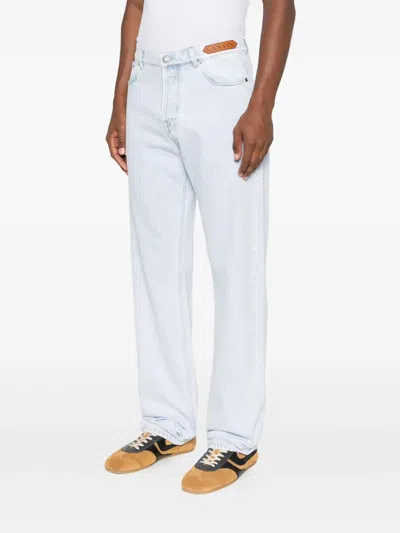 Lanvin Logo-patch Jeans In Blue