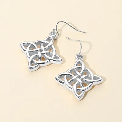 Fashnzfab Celtic Knot Drop Earrings In Multi